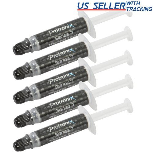 Silver Heat Transfer Solution - 5 Pack Syringe Set for Optimum CPU Cooling