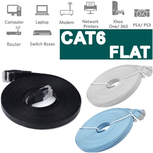 FlatLine CAT6 Ethernet Cables - Reliable Network Connections in Multiple Lengths