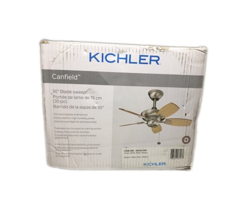 White Downrod Mount with Pull Chain