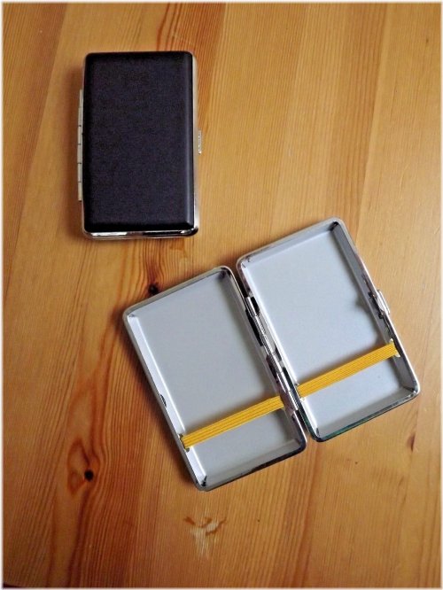 Midnight Leather Double-Sided Cigarette Case