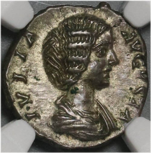 Julia Domna Denarius - NGC XF Venus Felix