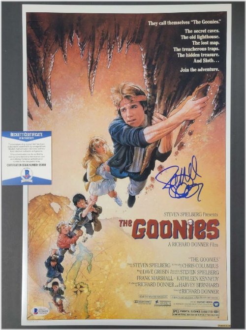 Goonies Poster Autographed or Richard Donner with BAS COA