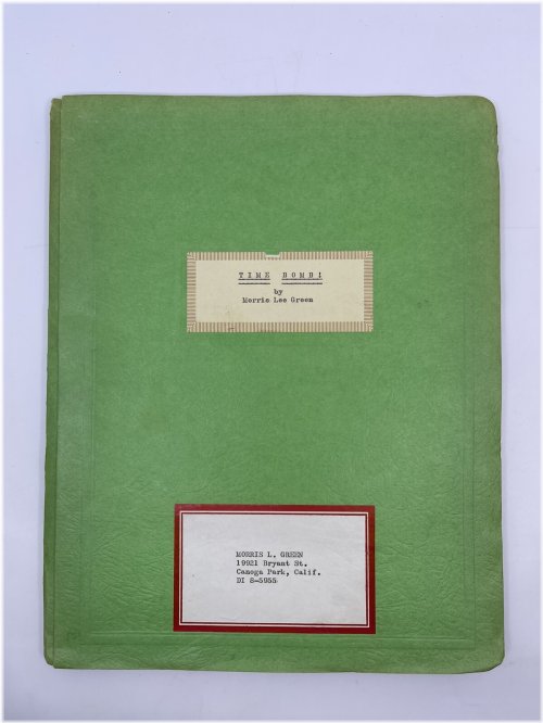 Time Bomb Unproduced Original Screenplay by Morris Lee Green (1955)