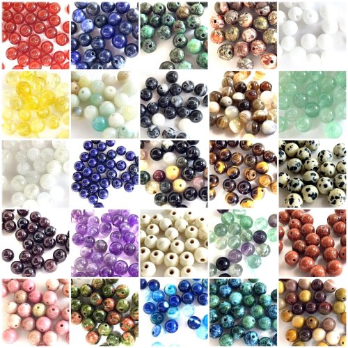 Earth's Treasures Gemstone Bead Set - Smooth Round Collection