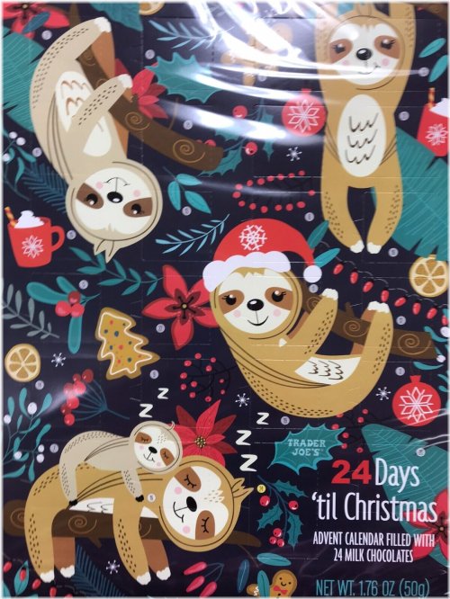 Sloth Artwork Chocolate Countdown Calendar