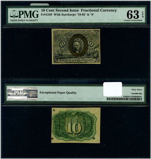 Surcharge Series 2 Fractional Note - FR. 1246
