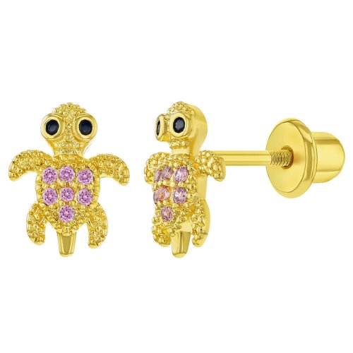 Pink Turtle Paradise Earrings