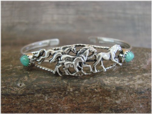 Turquoise Horse Bracelet by Roberta Begay