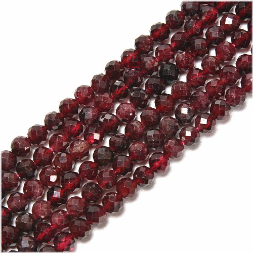 Garnet Sparkle Bead Strand - Various Sizes Available