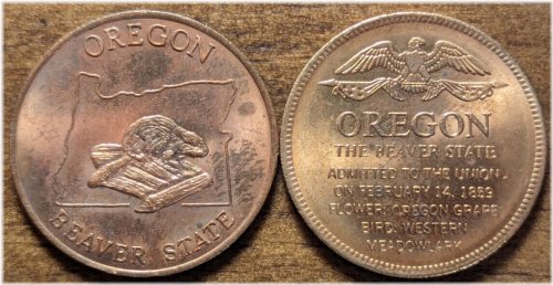 Beaver State Gas Token - 1859 Salem, Oregon