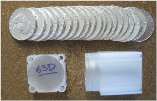 1963-D Franklin Half Dollar Rolls - Choice/Gem Brilliant Uncirculated