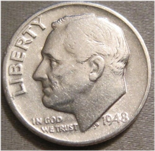 Silver Roosevelt Dime (1948)