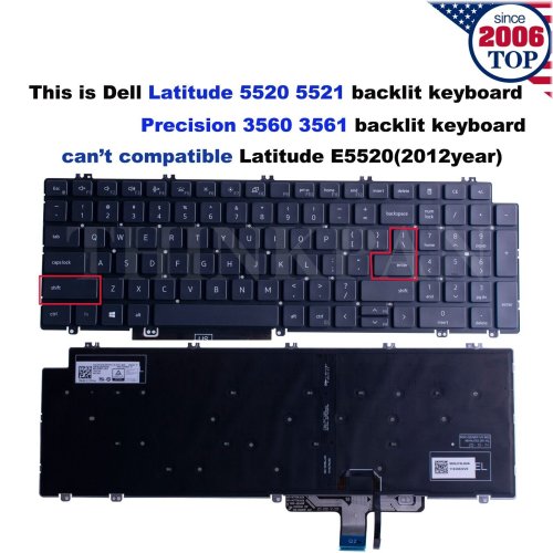 Backlit Keyboard Replacement for Dell Latitude & Precision Series