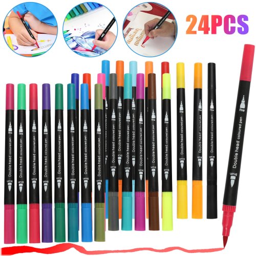 Rainbow Writer Dual-Tip Markers Set for Creative Art Projects