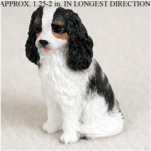 Regal Miniature Hand-Painted Black/White Spaniel Figurine