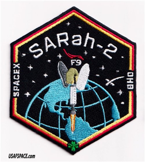 Mission Employee Patch - SARAH-2 Falcon-9 VSFB Satellite