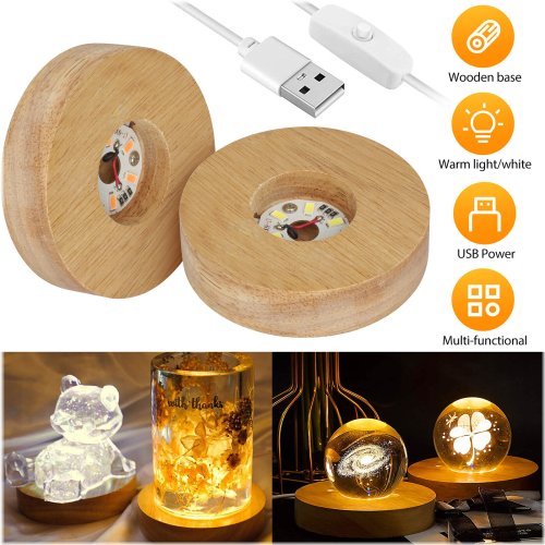 Glowing Wood Display Stand