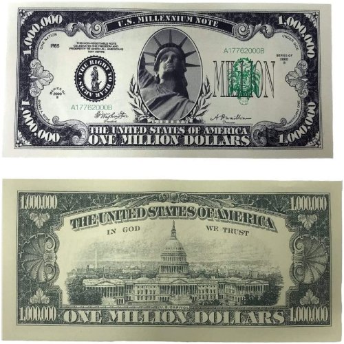 Classic Million Dollar Novelty Bills