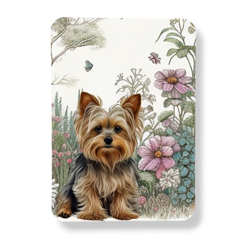 Yorkshire Terrier Blossom Magnet Art Print