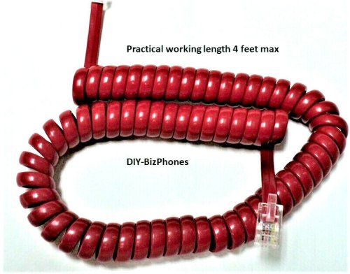 Vintage Red Coil Handset Cord - 6ft