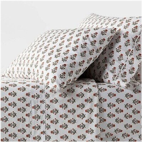 Mum Flower Percale Sheet Set