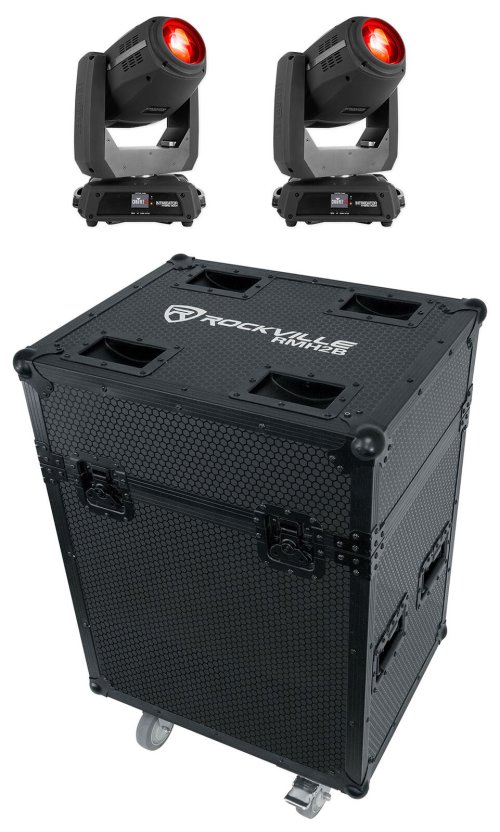 Hybrid 140SR Moving Head Lights with Road/Flight Case by Chauvet DJ