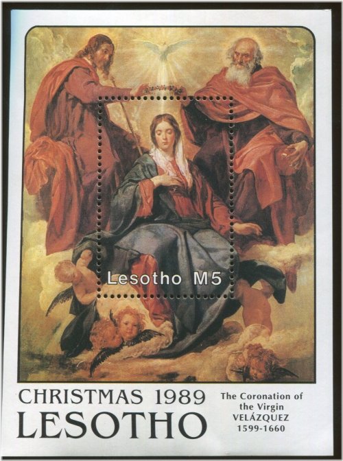 Lesotho Christmas Coronation Virgin Velazquez Stamp Collection