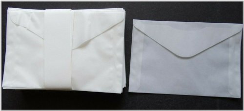 Glassine Stamp Envelopes - Size #4 (3 1/4" x 4 7/8") by Guardhouse