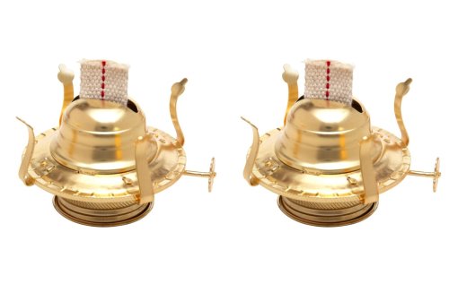 Antique Kerosene Lamp Brass Plated Oil Burner Replacement Set