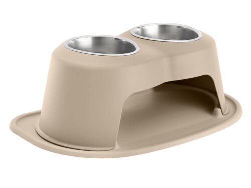 Tan Double High Pet Feeding Stand by WeatherTech