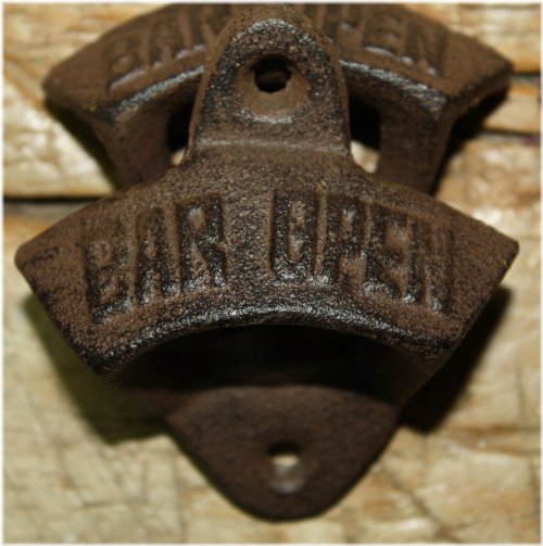 Vintage Cast Iron Wall Mount Bottle Opener