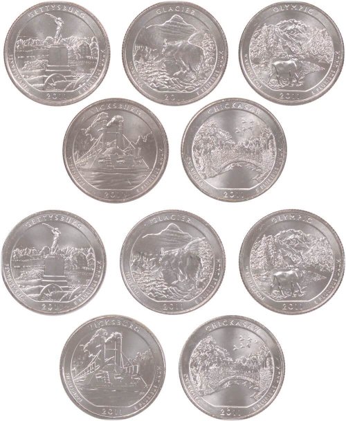 National Park Quarter Set - 2011 Uncirculated Mint State