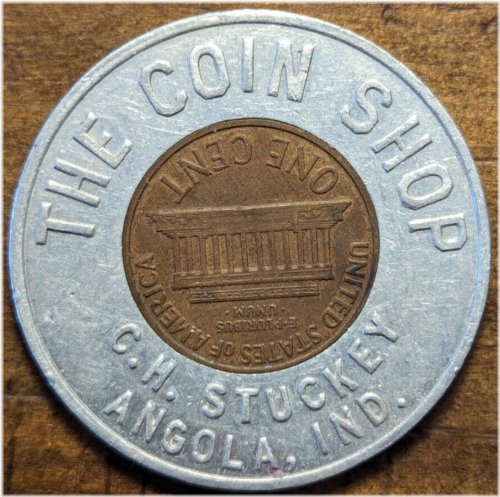Angola Encased Cent Penny Token