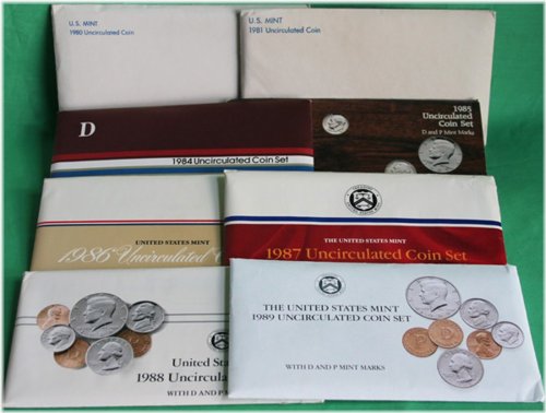 Decade of US Mint Uncirculated Coin Sets