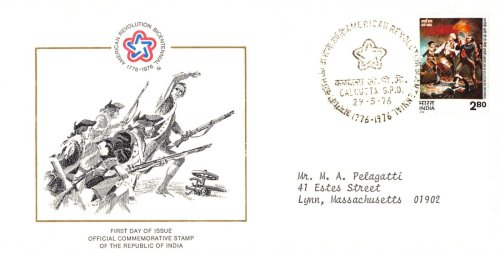 Bicentennial India Stamp First Day Cover