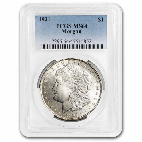 Classic American Silver: 1921 Morgan Dollar in MS-64 Grade