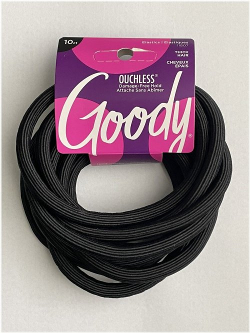 Black Elastic Hair Ties - 10 Count by Goody