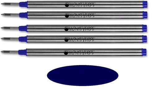 Monteverde DARK BLUE Rollerball Refills for Montblanc Pens - Medium M23