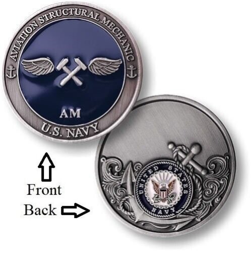 Skyline Treasures: U.S. Navy Aviation Mechanic Challenge Coins