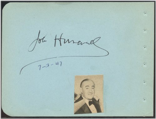 Vintage Broadway Signature: Joseph E. Howard (d1961)