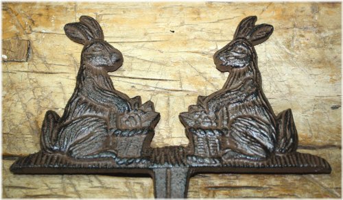 Rustic Bunny Garden Stake Plaque