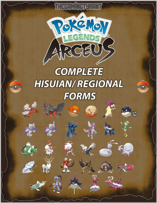 Ultimate Handbook for Hisuian and Regional Form Pokemon in Pokemon Home