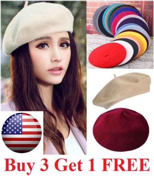 Chic Wool Beret - French Style, Lightweight, and Warm