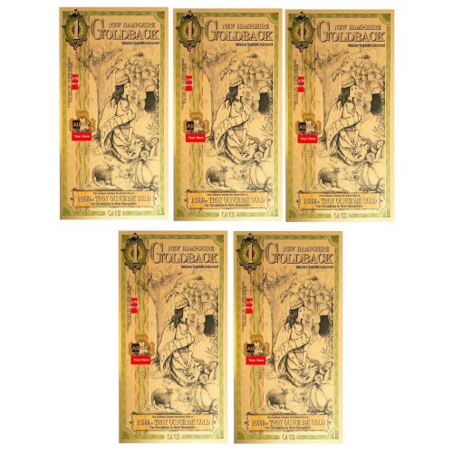 New Hampshire Gold Foil Notes Set