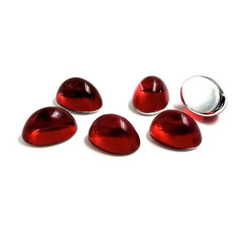 Ruby Red Vintage Oval Cabochons