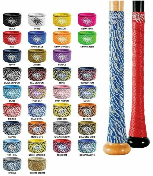 TigerWrap 1.1 - Colored Bat Grips for Baseball and Softball Equipment