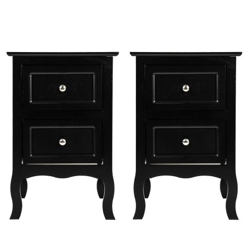 Dual Drawer Bedside Table Set