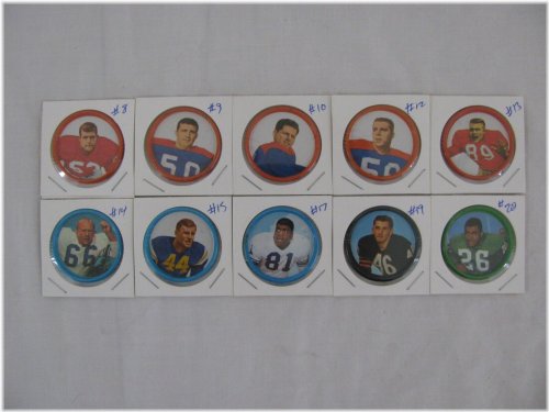 1962 Salada Tea Junket Football Player Coins Set