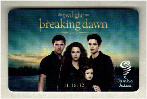 Breaking Dawn Gift Card - JAMBA JUICE Collaboration