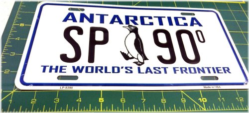 Antarctica Frontier License Plate